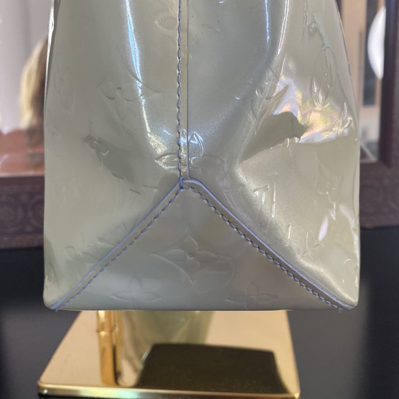 Authentic Louis Vuitton Houston Blue Green Patent Leather Vernis Tote Bag - Picture 3 of 16